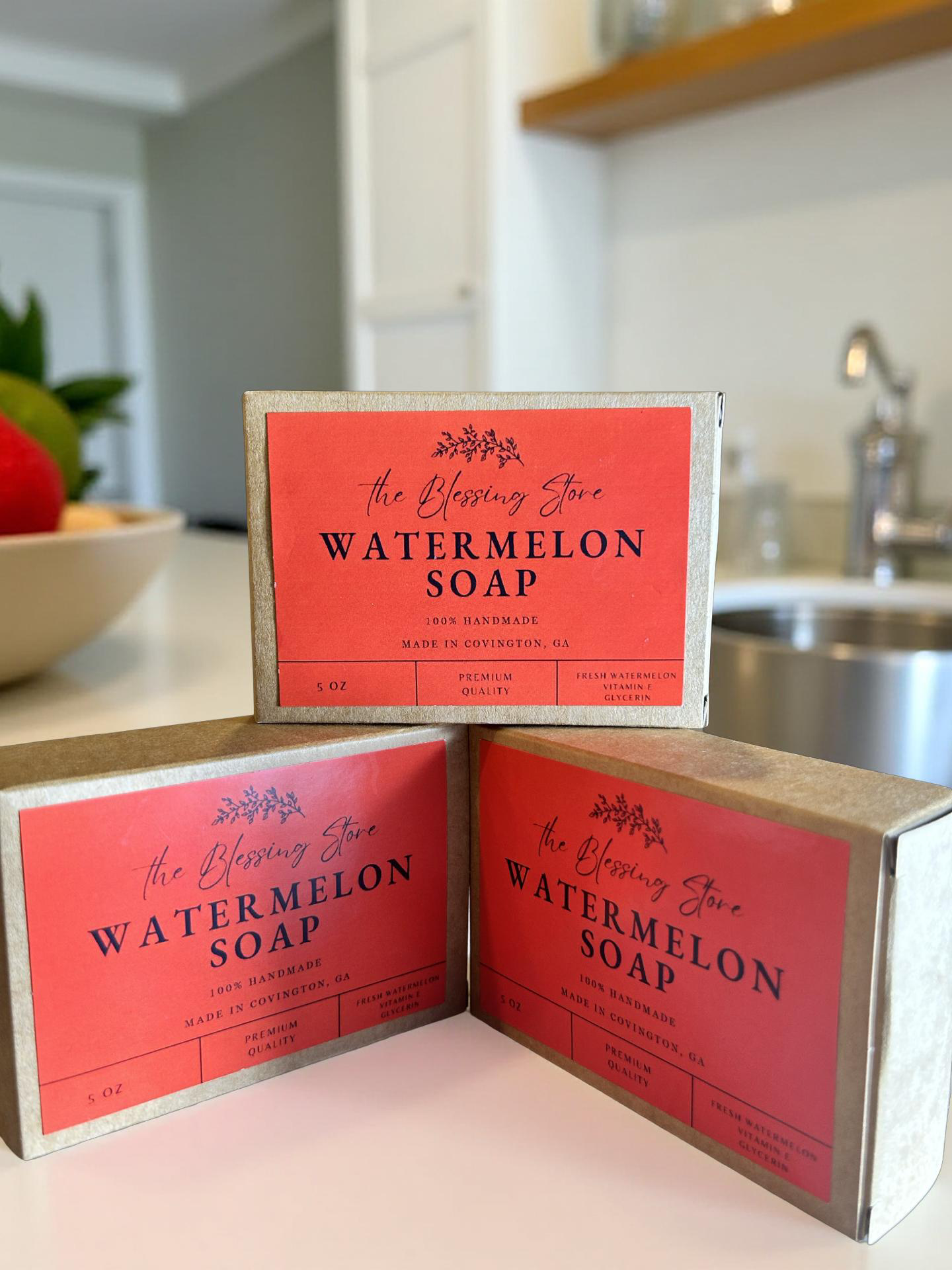 WATERMELON SOAP BAR 3PC